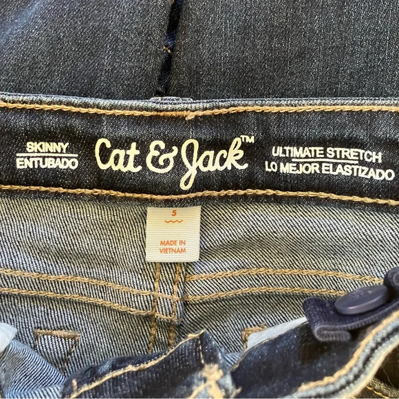 🐱 NWT Cat & Jack Girl’s Ultimate Stretch Skinny Blue Jeans (5) - Picture 4 of 4